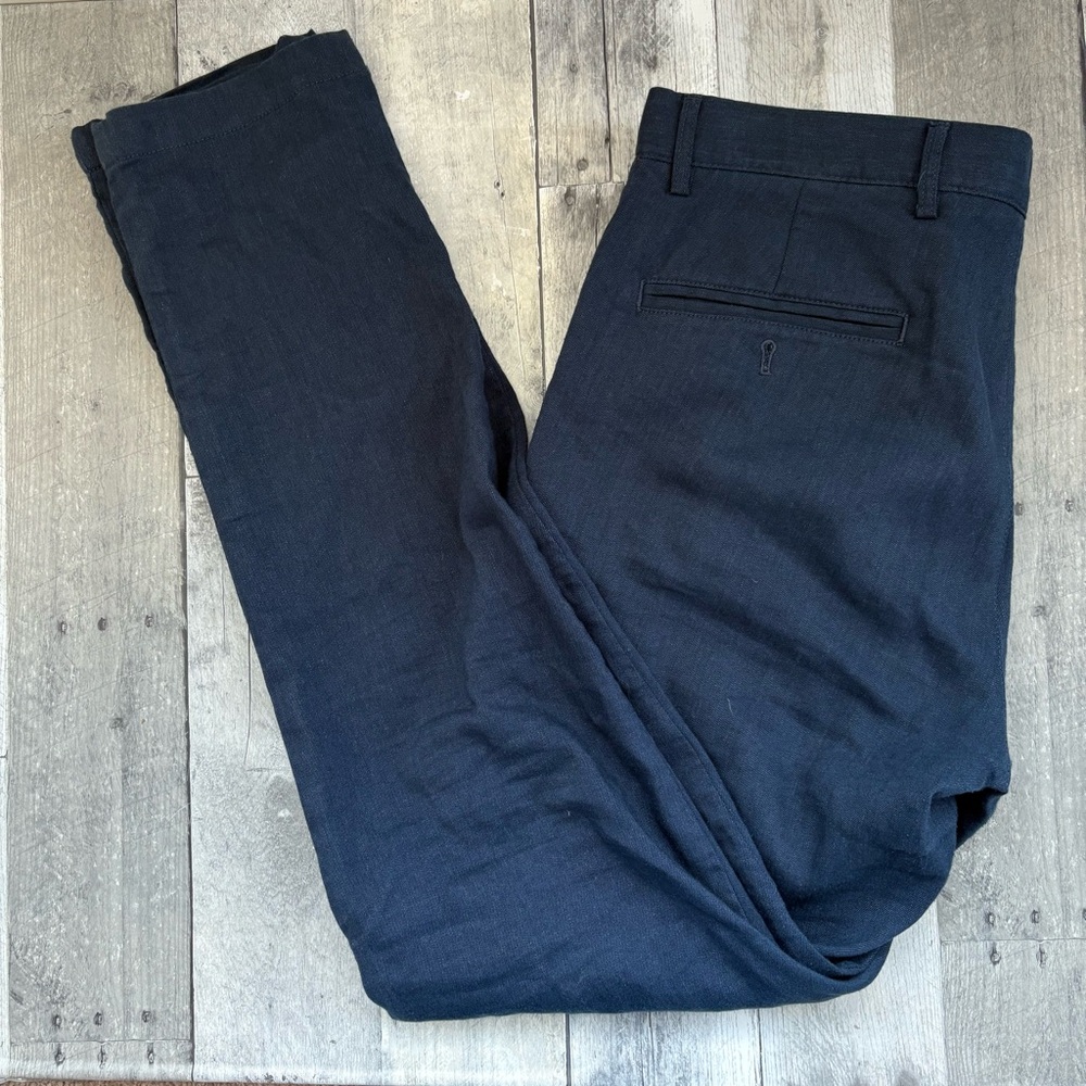 Club Monaco Connor Modern Slim Fit Linen Blend Pants Navy Blue Sz 31/32 - 1713 - Picture 7 of 9
